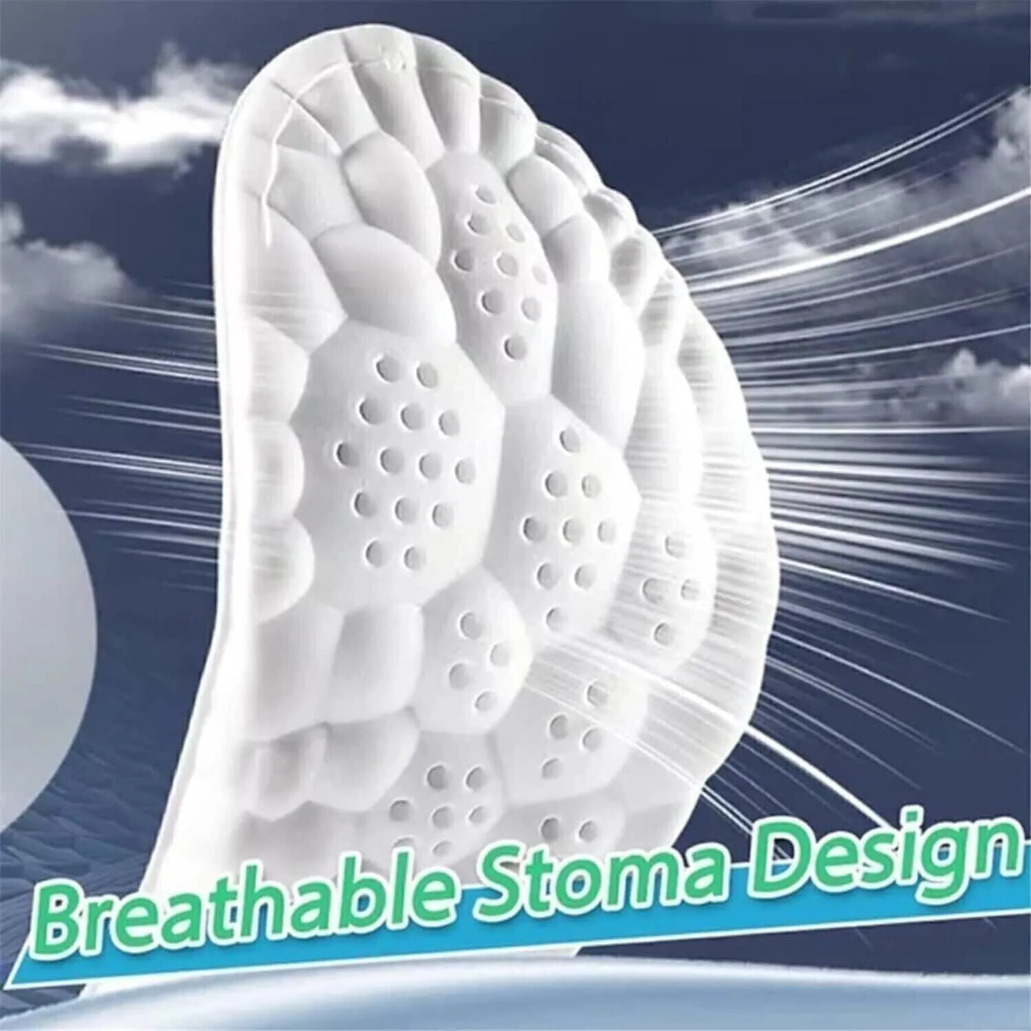 2 Pairs 4D Cloud Technology Insole - Super Soft Comfort Insoles, Soft Foot Protection Cloud Feeling Insole, U-Shape Memory Foam Insoles (Gray, Women: US 4-8.5)