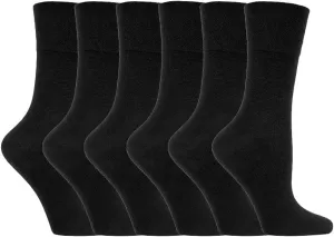 6 Pack of Ladies Diabetic Socks -5-9 us