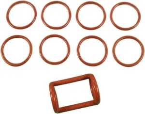 A Bag 9 Round Gaskets Red Seal Rings Spare Parts,Compatible for ZM Soft Serve Ice Cream Machines H-Ring Combine 0-Rings Fittings Accessories