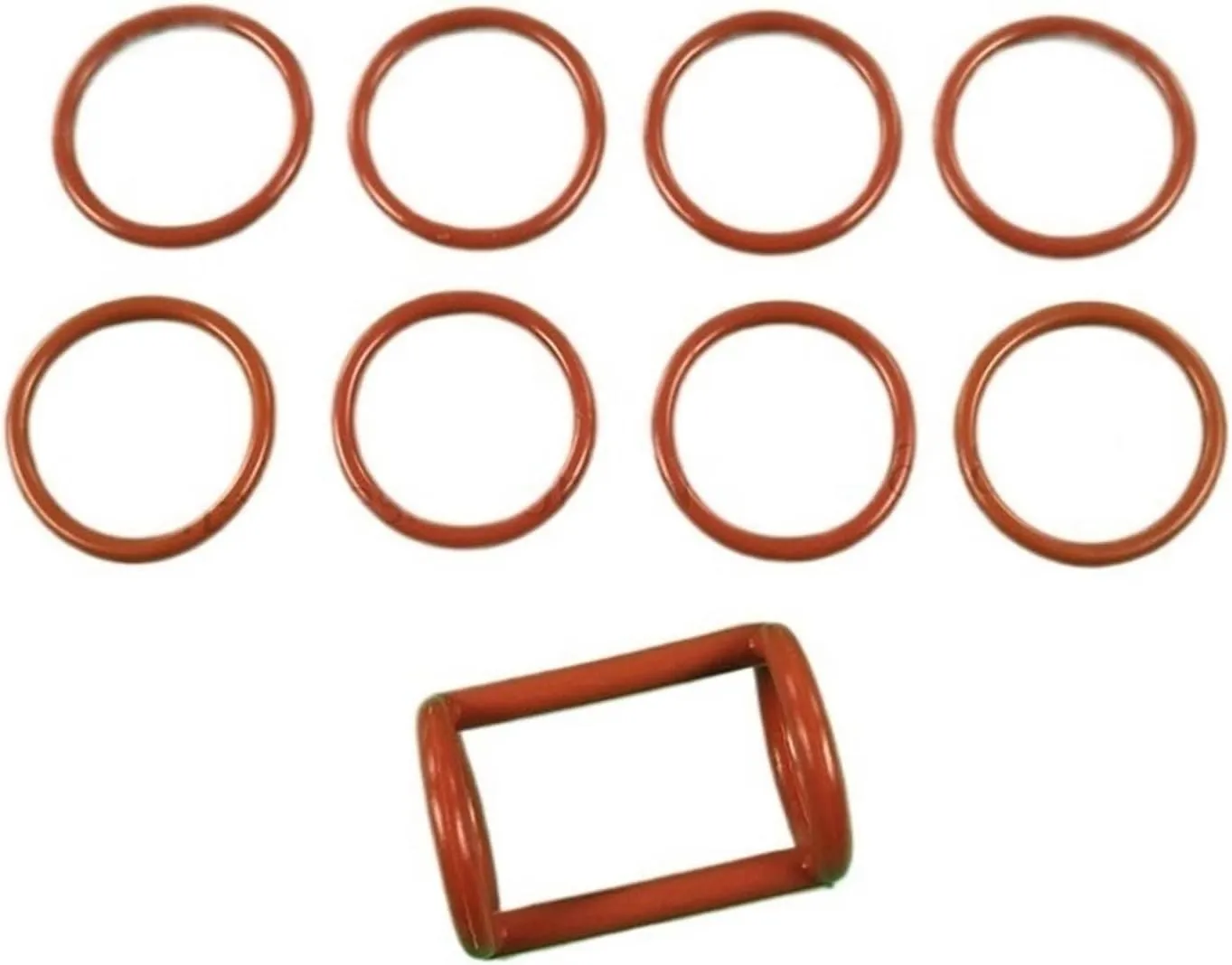 A Bag 9 Round Gaskets Red Seal Rings Spare Parts,Compatible for ZM Soft Serve Ice Cream Machines H-Ring Combine 0-Rings Fittings Accessories