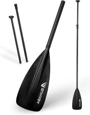 Abahub SUP Paddle - 3 Piece Adjustable Paddles - Lightweight Stand-up Paddle Oars for Paddleboard, Adjustable Aluminum Alloy Shaft 68" - 84", Black/Blue/Green/Orange/Red/Yellow Plastic Nylon Blade