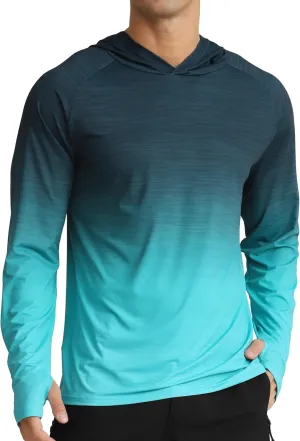 APTRO Men's UPF 50  Sun Protection Long Sleeve Hoodie Shirts UV Outdoor Fishing Shirts SPF Rash Guard Shirts for Men