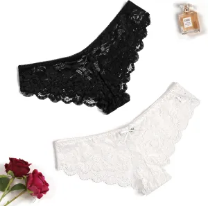 Avidlove Women Floral Lace Panties Sexy Hipster Underwear V-Shape Waistband Tangas
