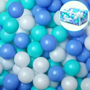 Ball Pit Balls for Baby and Toddler Phthalate Free BPA Free Crush Proof Plastic - Multicolored Pit Balls in Reusable Play Toys for Kids with Storage Bag