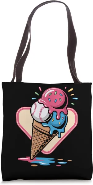 Baseball Ice Cream Cone Delight Tote Bag