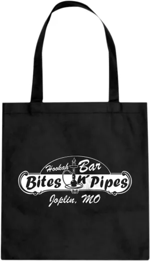 Bites Pipes Location Cotton Canvas Tote Bag