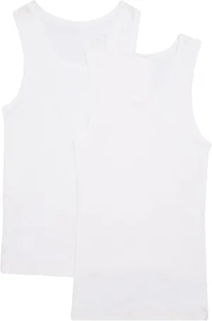 Bonds Soft Chesty Tank Undershirt in 100% Cotton Rib for Men, 2-Pack