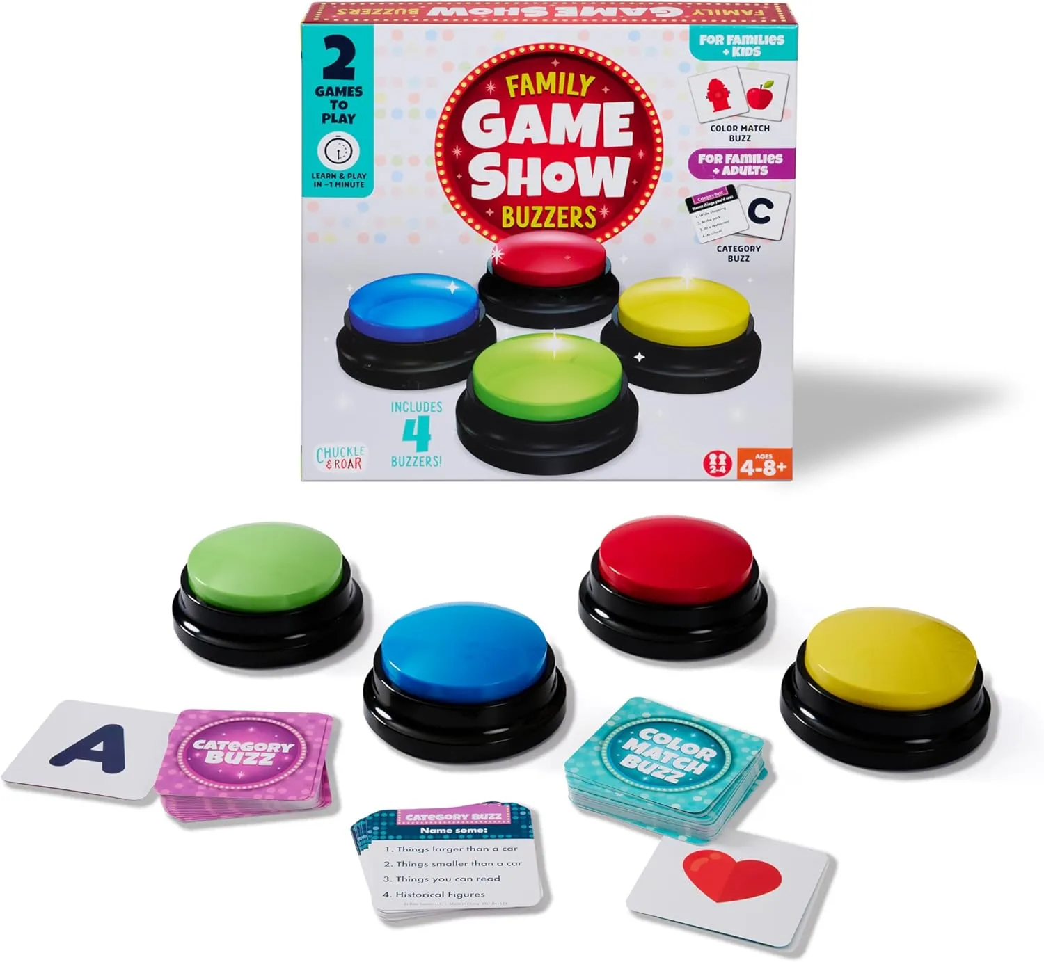Chuckle & Roar Category and Matching Family Game Night Buzzers