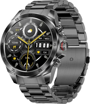 Commander Smartwatch for iPhone & Android, Rugged Smart Watch (Answer/Make Call), Wellness Tracker with 1.43" AMOLED Screen, 10-14 Days Battery, 5 ATM (2xScreen Protector Included)