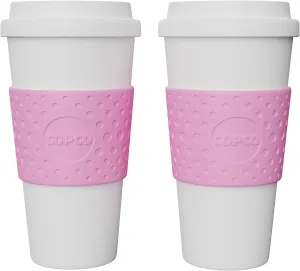 Copco 2510-9920 Acadia Travel Mug, 16-Ounce, Bubble Gum (Set of 2)