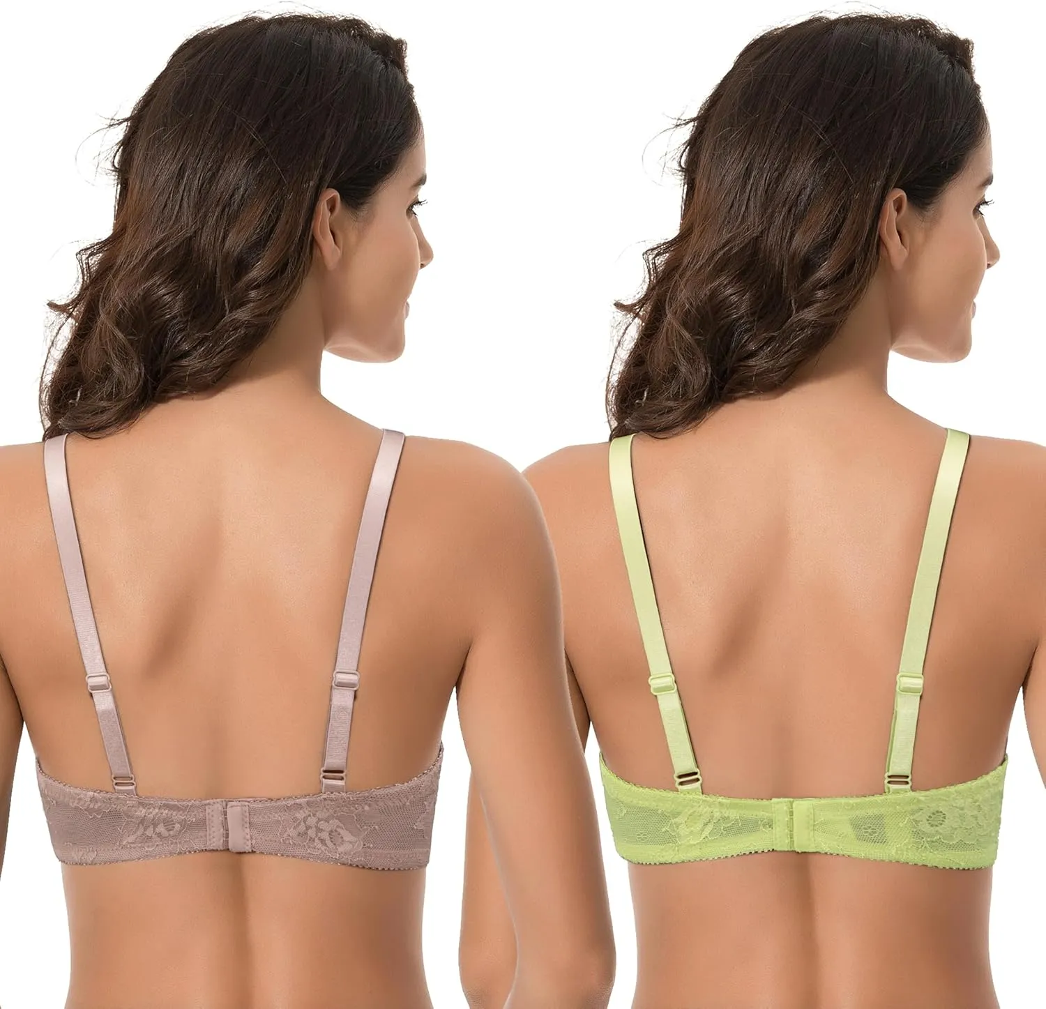 Curve Muse Womens Plus Size Perfect Shape Add 1 Cup Push Up Underwire Tshirt Bra