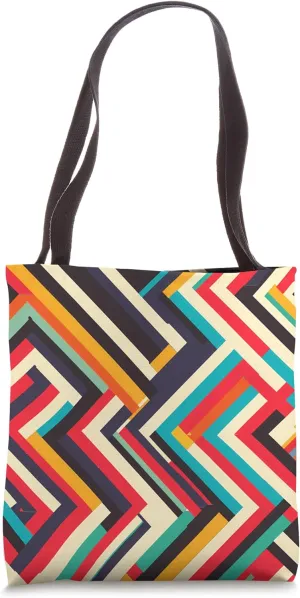 Dizzy Abstract 8bit Pattern Tote Bag