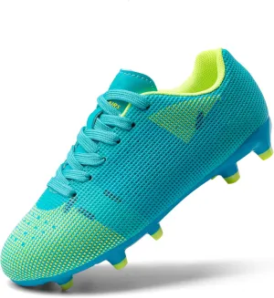 DREAM PAIRS Boys Girls Soccer Cleats Youth Firm Groud Athletic Outdoor Trainning Football Shoes for Little/Big Kid