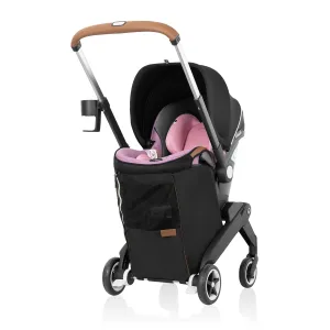 Evenflo Gold Shyft DualRide with Carryall Storage Infant Car Seat and Stroller Combo (Opal Pink)