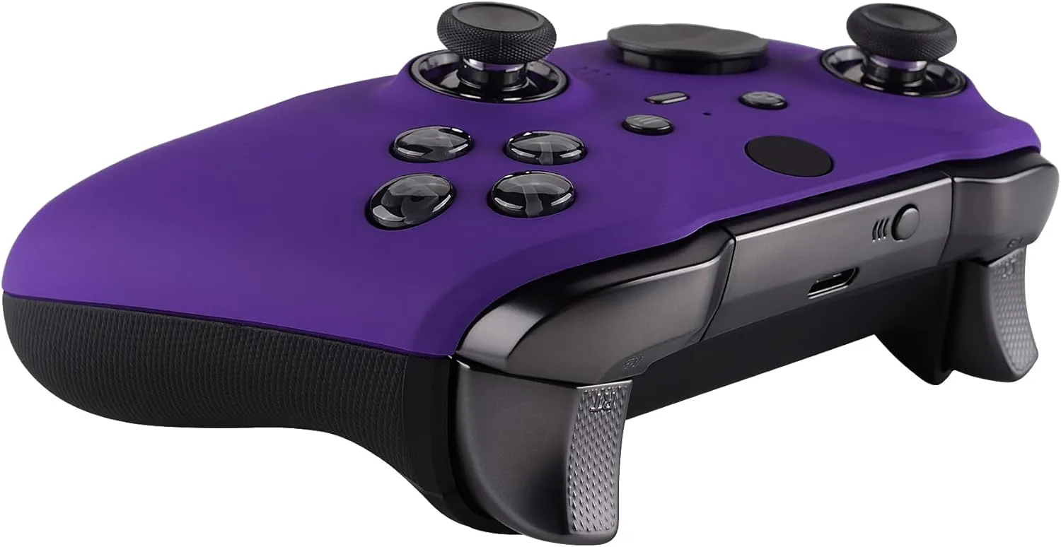 eXtremeRate Purple Soft Touch Grip Faceplate Cover, Front Housing Shell Case Replacement Kit for Xbox One Elite Series 2, Xbox Elite 2 Core Controller Model 1797 - Controller NOT Included