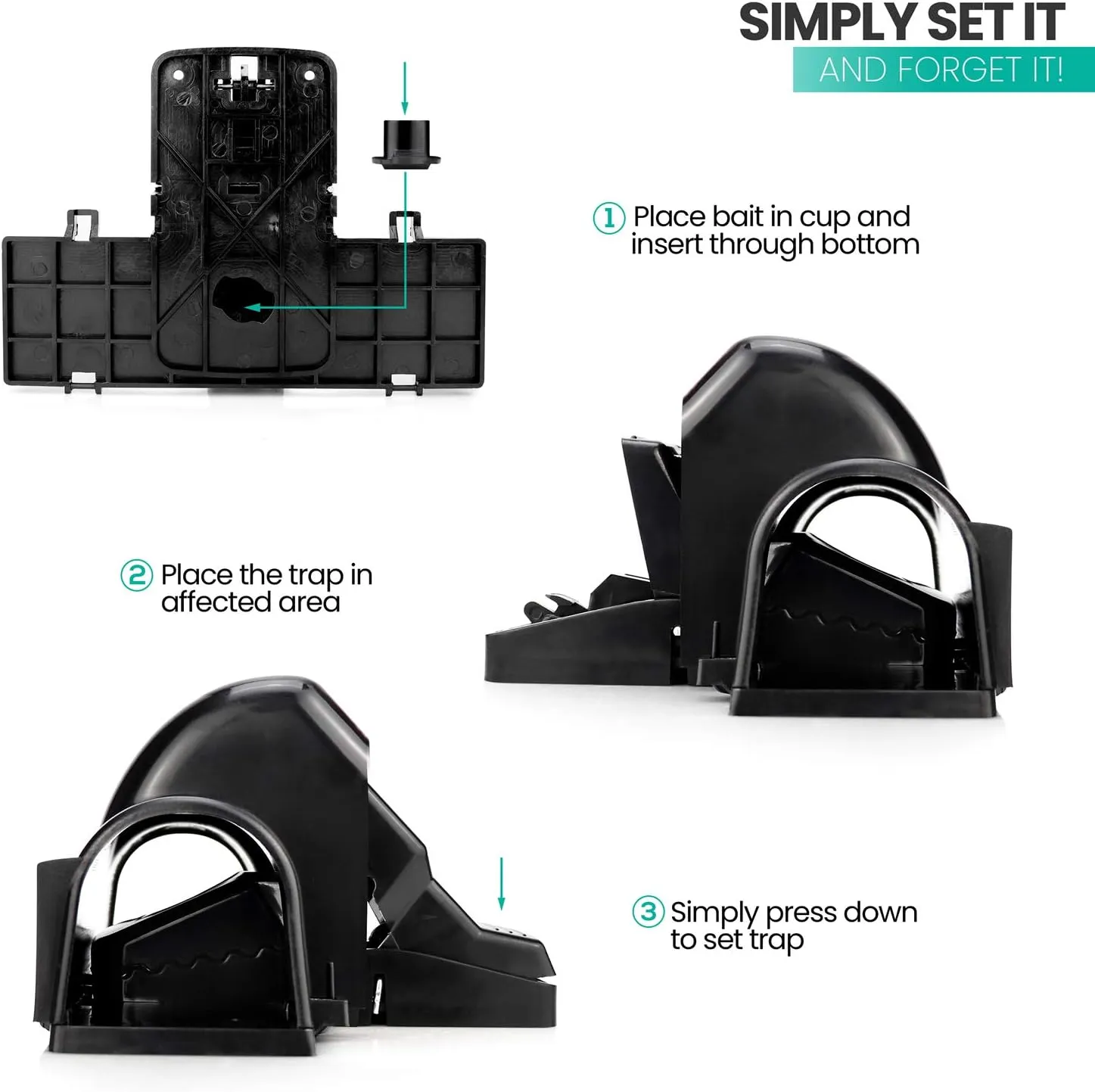 eXuby Pet-Safe & Child-Safe Rat Traps w/Tunnel Design (1-Pack) – Dual Entry for Better Capture Rate - No Harmful Poison - Prevents Accidental Triggering - Avoid Finger Snapping - Setup in Seconds.