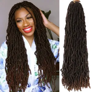 Faux Locs Crochet Hair Soft Locs 30 Inch 7 Packs Long Crochet Locs Natural Synthetic Pre looped Locs Extension For Butterfly Locs Crochet Hair (30 Inch (Pack of 7), T30)