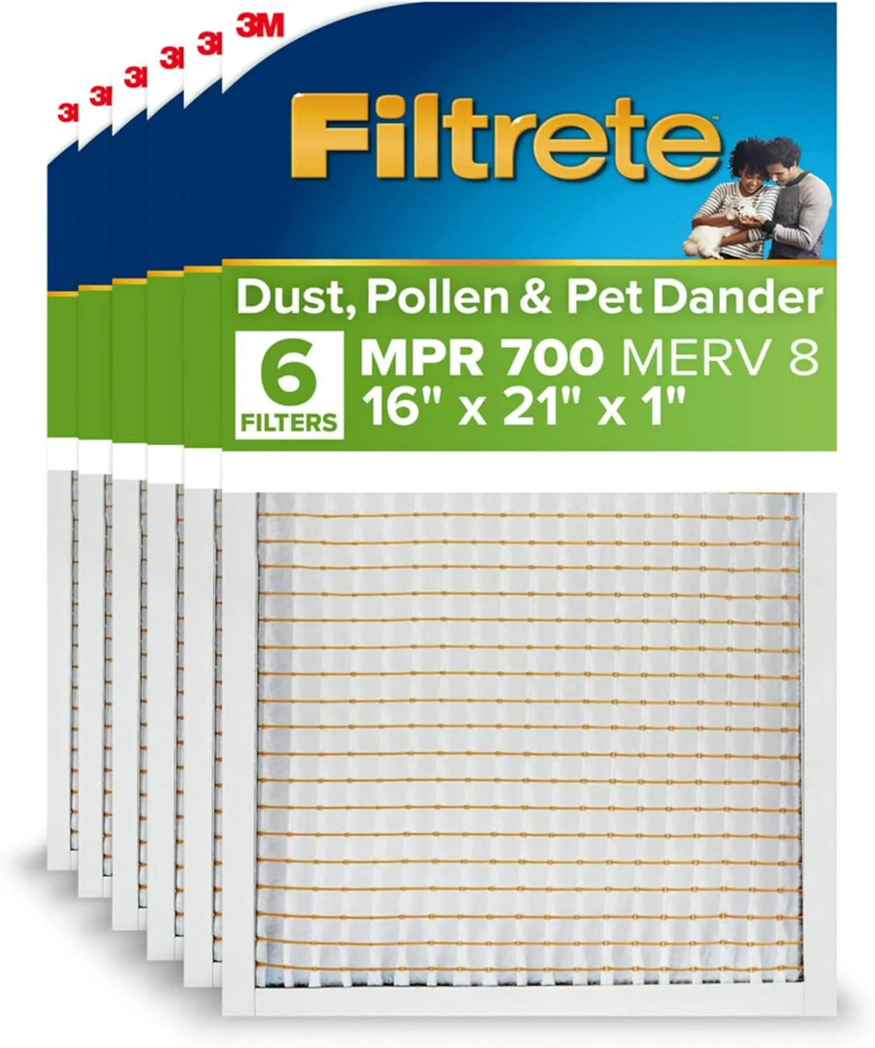 Filtrete 7138-6PK-EC Dust Pollen PD Filter 16x21x