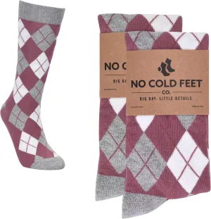 Fun Pink Colorful Novelty Socks for Men for Dress Casual Formal Groomsmen Wedding, 2 Pack