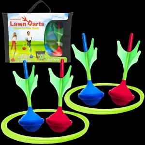 Funsparks Lawn Darts Game Set - Glow in The Dark Soft Tip Lawn Games Outdoor Games for Adults and Family - Yard Games and Outdoor Games for Kids Ages 8-12