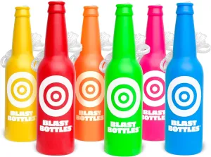 GoSports Outdoors Blast Bottles – 3 or 6 Pack – Shatterproof Bottle Shooting Targets with Rope for Firearm Target Practice, Great for Indoor & Outdoor Gun Ranges