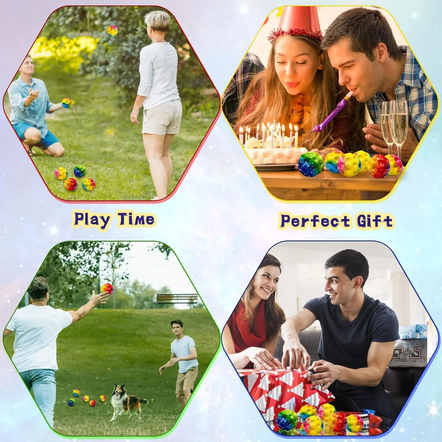 High Elasticity Ball, Super High Bouncing Foam Balls for Adults Improve Hand-Eye Coordination Sports Training