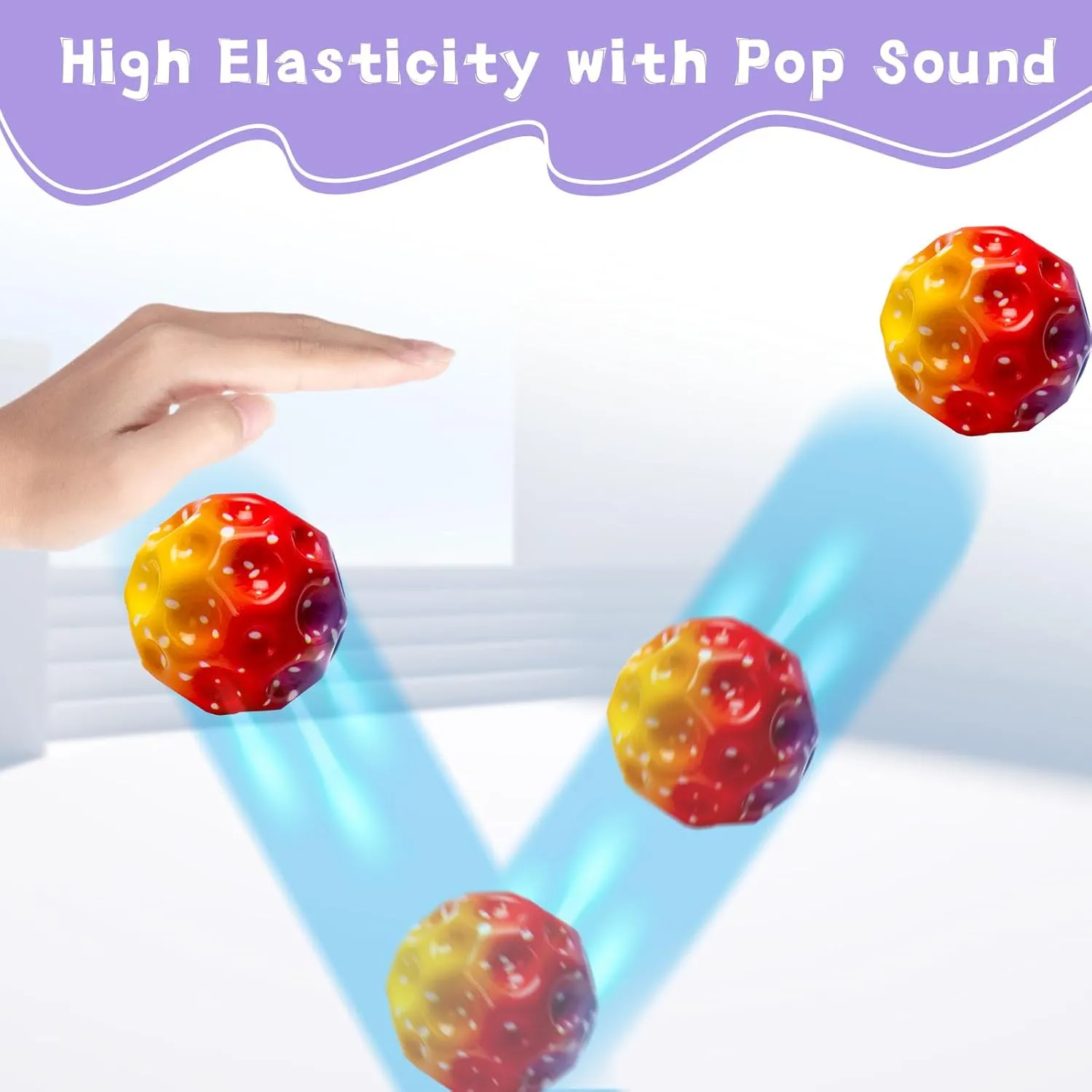 High Elasticity Ball, Super High Bouncing Foam Balls for Adults Improve Hand-Eye Coordination Sports Training