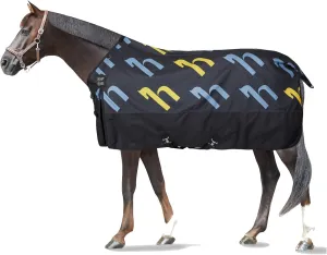 HORZE Nevada 1200D Lightweight Waterproof Horse Turnout Sheet with Fleece Lining (No Fill) - Dark Blue - 72 in