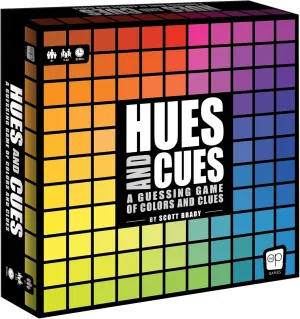 HUES and CUES - Vibrant Color Guessing Board Game for 3-10 Players Ages 8 , Connect Clues and Guess from 480 Color Squares