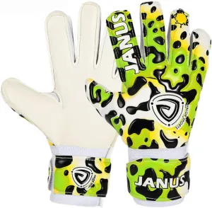 Janus Goalkeeper Gloves for Youth & Kids & Boys & Girls Goalie Gloves with Premium Quality Latex Palm & Back Hand, Finger Spine Protection & Double Layer Wristband