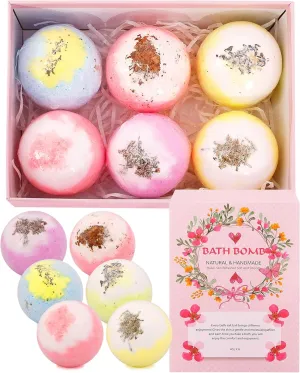 Jascaela Bath Bomb Salt Ball Plant Essential Oil Fragrance Bath Salt Bomb Moisturizing Dry Skin Relaxing Bath Bomb Gift Set