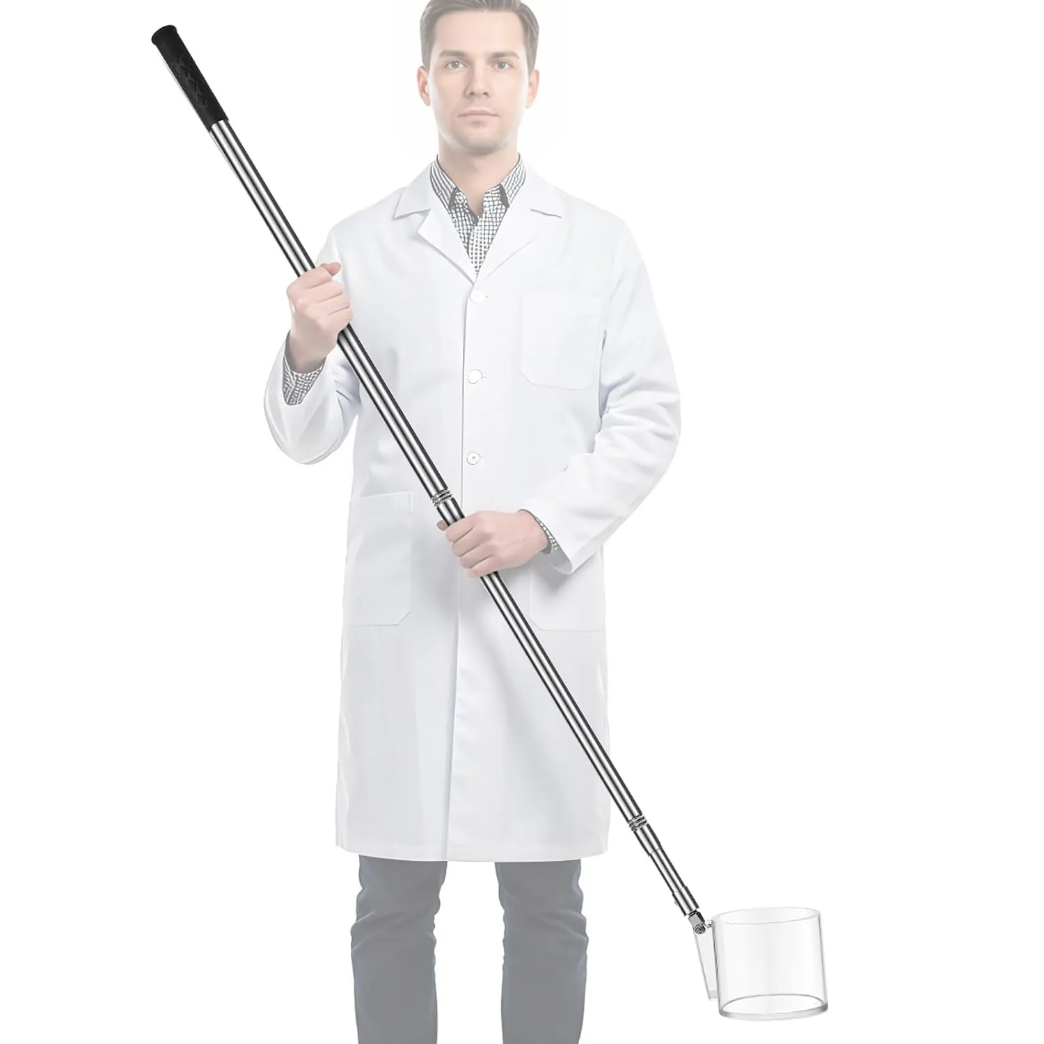 Maxdot High Density Polyethylene Dipper Sample Ladle 500ml Capacity, 6' Handle