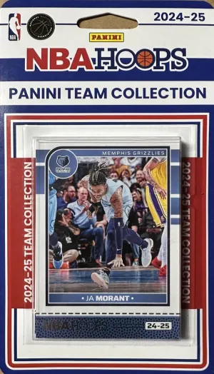 Memphis Grizzlies 2024 2025 Hoops Factory Sealed Team Set Featuring Ja Morant, Scotty Pippen Jr and Desmond Bane with Zach Edey and Jaylen Wells Rookie Cards Plus