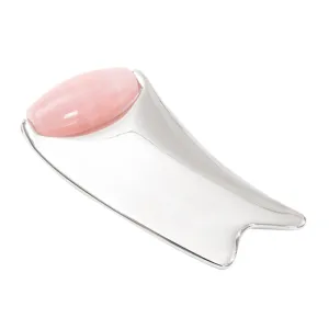Metal Facial Roller Tool Double-end Face Scraping Massage Board for Relaxation Skin and Convenient Beauty Tool for Home Travel