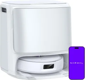 NARWAL Freo Z10 Robot Vacuum and Mop Combo, Tangle Free Robot Mop, 15,000Pa Suction, Adapts to Hard-to-Reach Areas, Self-Emptying, Mop Washing & Drying, Obstacle Avoidance, for Pet Hair & Hard Floor