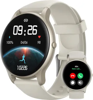 Parsonver Smart Watch(Answer/Make Calls), Smartwatch for Women Men, 100  Sport Modes/Heart Rate/Blood Oxygen/Sleep Tracker, Pedometer, IP68 Waterproof Fitness Tracker for Android iPhone, Starry Silver