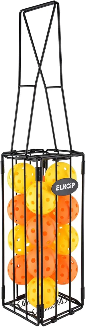 Portable Pickleball & Tennis Ball Collector - Pickleball Retriever Basket Carrier Gatherer Picker Hopper Container for Picking and Storage Training Tool for Ball