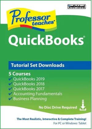 Professor Teaches QuickBooks 2019 Tutorial Set [PC Online code]