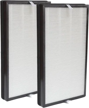 PUREBURG C500FL Replacement Filter Compatible with Homedics AP-C500 AP-C550 Smart Air Purifier,1-Pack (2 Filters) H13 HEPA Activated Carbon 2-in-1