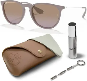 Ray-Ban RB4171 ERIKA Classic Phantos Shape Sunglasses With Eyewear Kit Bundle - High Bridge Fit - Retro Sunglasses