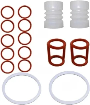 Red And White Color One Bag 16 Pieces Seal Rings Spare Parts Gaskets Rubber O-Rings ，Compatible For BQL Soft Ice Cream Machines