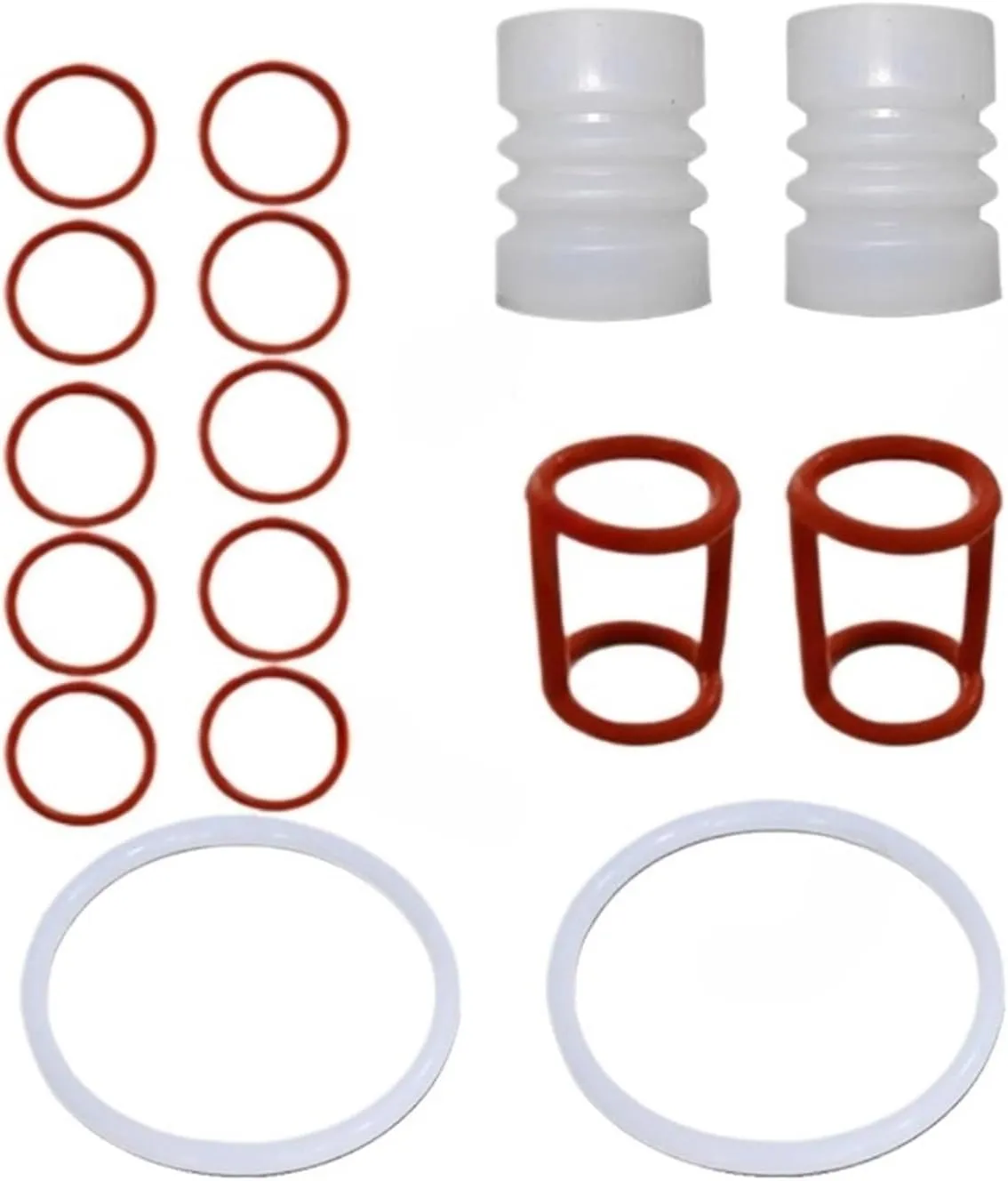 Red And White Color One Bag 16 Pieces Seal Rings Spare Parts Gaskets Rubber O-Rings Compatible With BQL Soft Ice Cream Machines