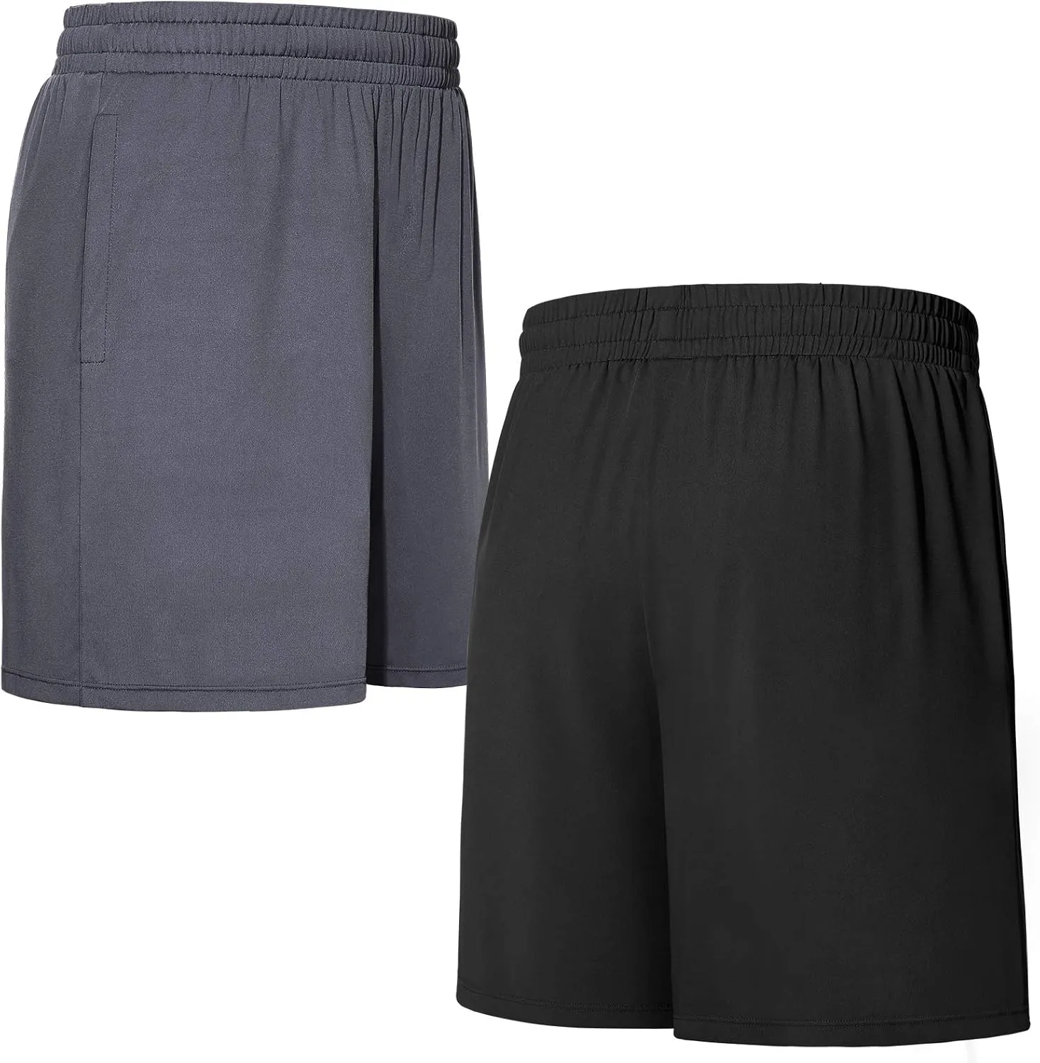 Roadbox Workout Shorts for Men Athletic Gym Running Basketball Quick Dry Short 7 Inch with Pockets for Fitness Sports 2 Pack