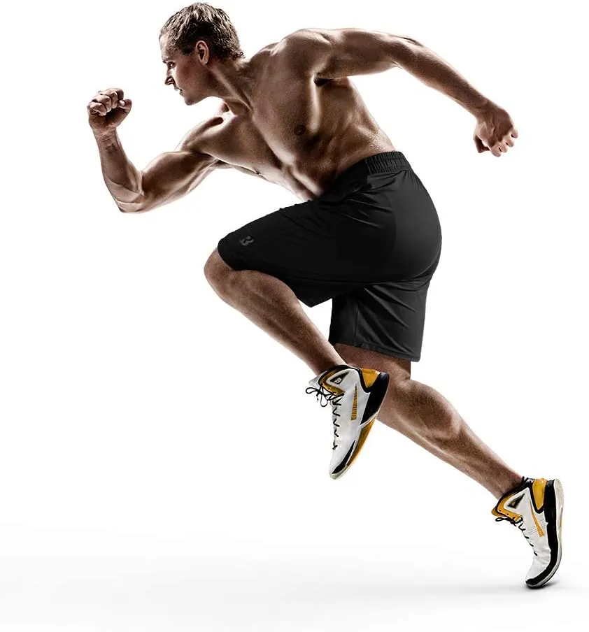 Roadbox Workout Shorts for Men Athletic Gym Running Basketball Quick Dry Short 7 Inch with Pockets for Fitness Sports 2 Pack