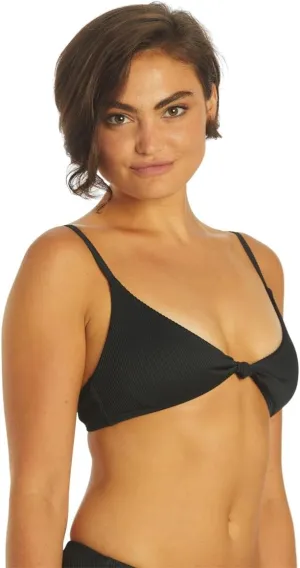 Roxy Women's Standard Ribbed Love The Surf Knotted Bikini Top