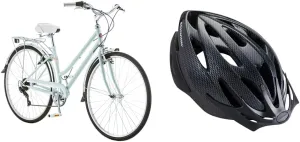Schwinn Wayfarer Adult Hybrid Bike, Mens and Womens, Step-Over or Step-Through Frame Options, 7-Speed Drivetrain, Rear Rack, 700C Wheels