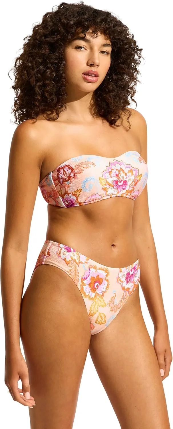 Seafolly Women's Standard Soft Cup Bustier Bandeau Bikini Top Swimsuit