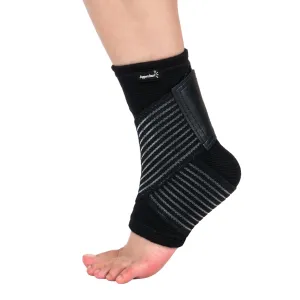 Smart Ankle Brace - Compression Sleeve for Sprained Ankle, Heel Support for Plantar Fasciitis Relief Achilles Tendonitis, Ankle wrap for Pain Relief, Women & Men