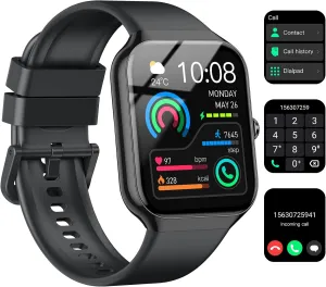 Smart Watch for Men Women, 1.96"HD Smartwatch (Answer/Make Call) with Heart Rate/Sleep Monitor/Spo2/Pedometer, 2025 New Fitness Watch 113  Sport Modes, IP68 Waterproof Activity Tracker for Android iOS