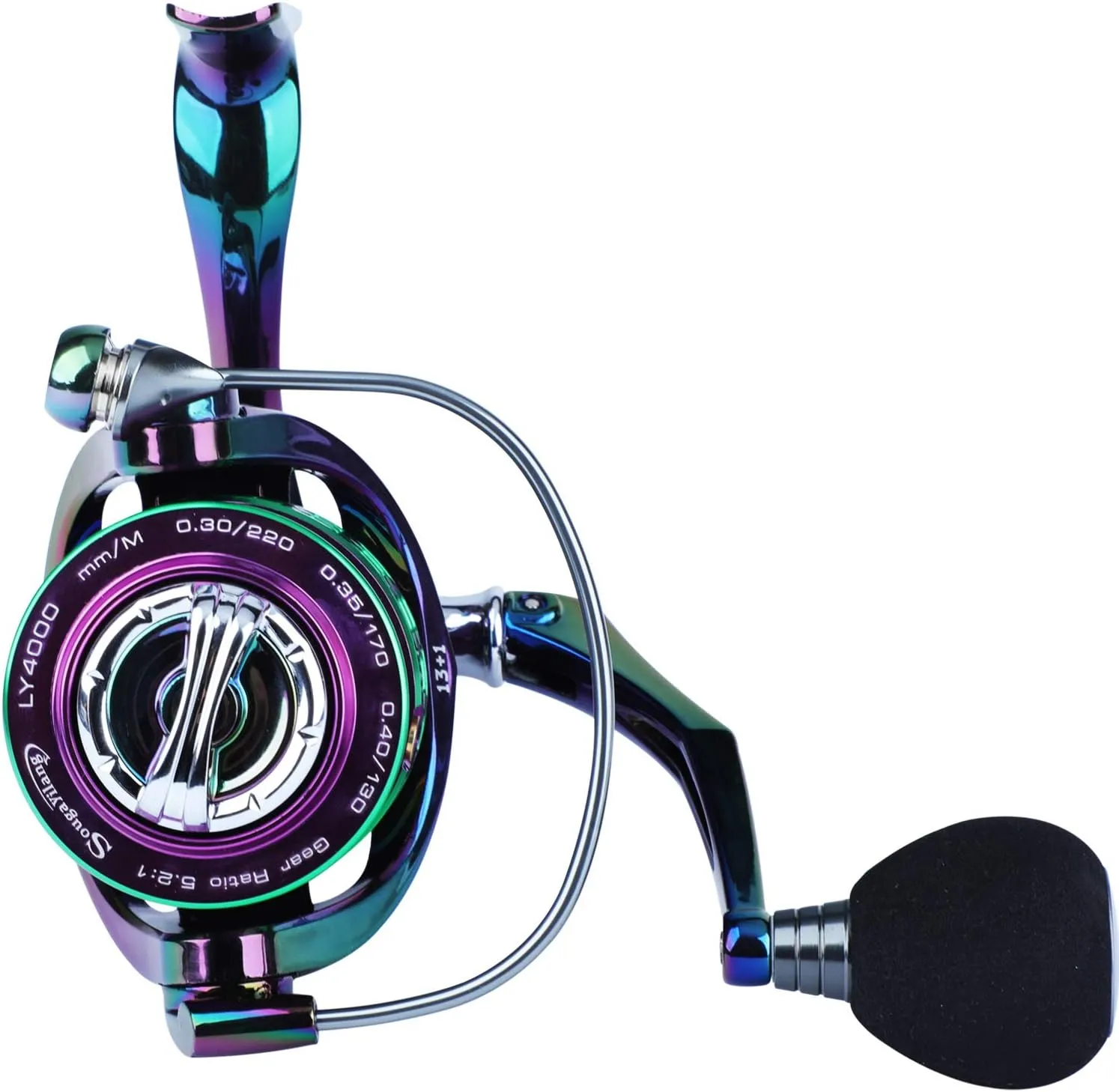 Sougayilang Colorful Fishing Reel 13  1 BB Light Weight Ultra Smooth Powerful Spinning Reels, with CNC Line Management Graphite Frame, for Freshwater